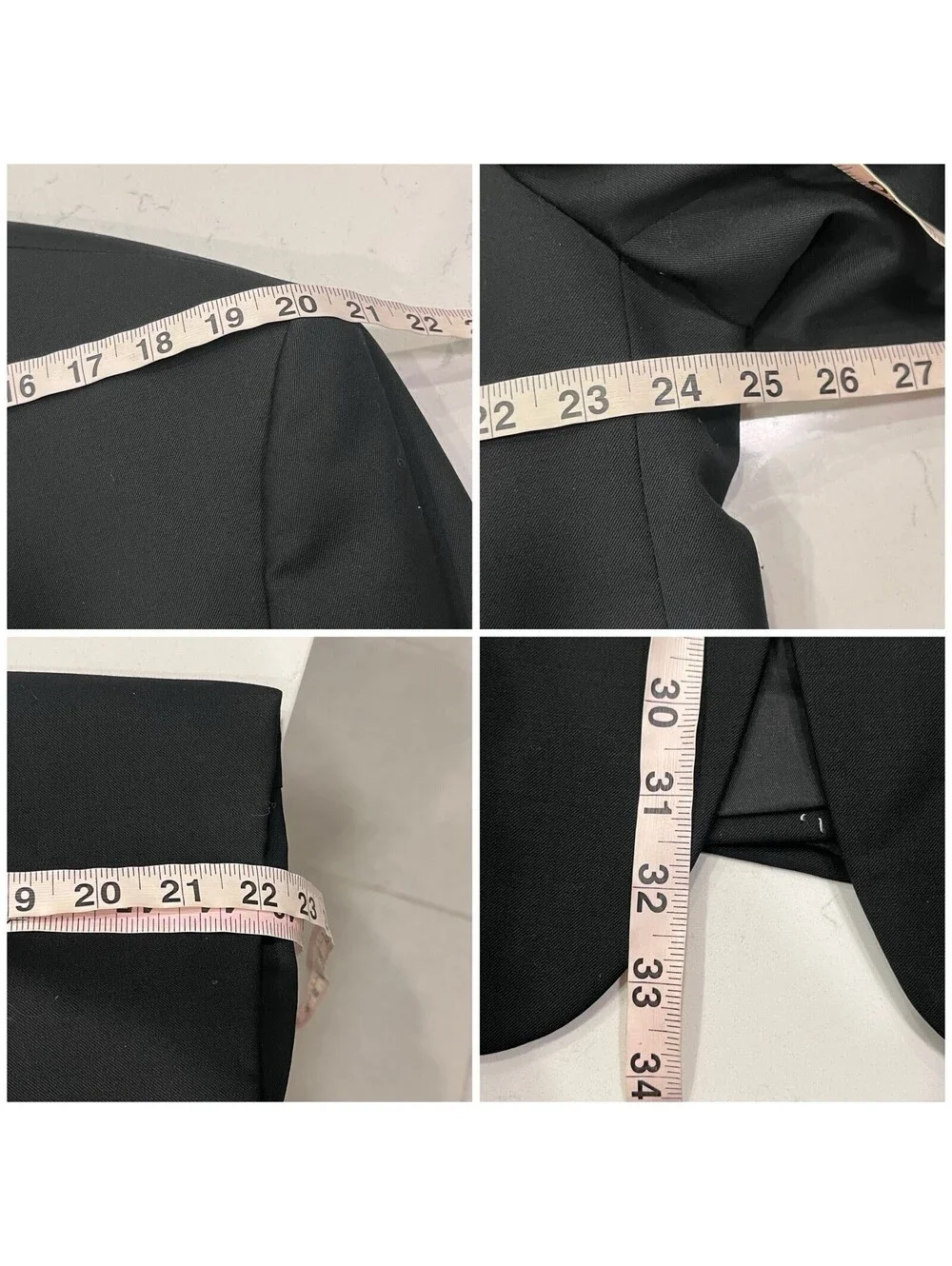 Chaps Black Blazer Men’s 48R Classic Fit Suit Jacket Formal 100% Wool-Laine